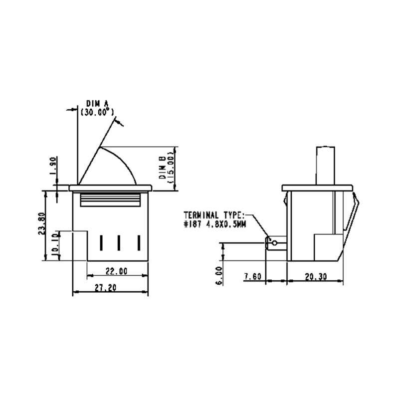 Refrigerator Door Light Switch 6A 8A 125V/ 250VAC SPST NO 25T85 10 refrigerator door light switch drawing