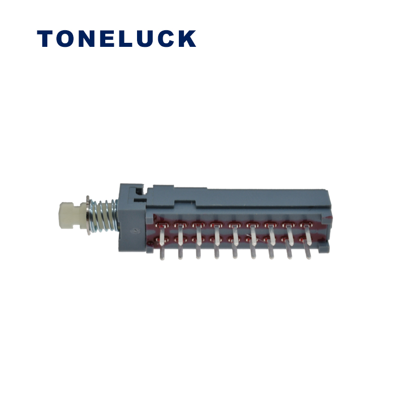 Latch Push Button Switch Self Lock 6 Poles 12V 24V 30V