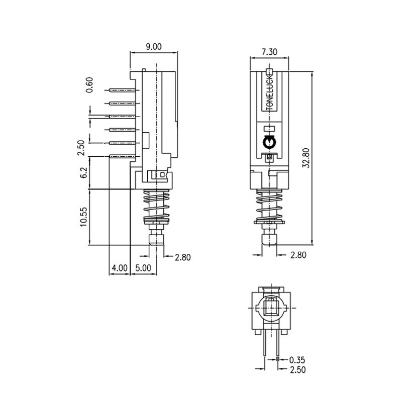 PCB Mount Push Button Switch MPN 0.1A 30VDC 4 Poles 10E4 15 pcb mount push button switch 5