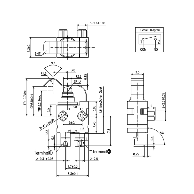 microswitch with lever