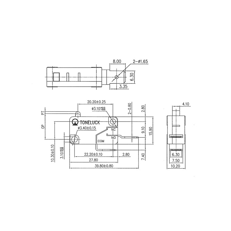 Micro Switch 20 Amp Single Pole NO 13 Micro Switch 20 Amp Single Pole NO 1
