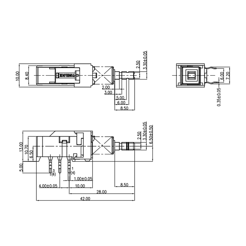 Push Button Momentary Switch DPDT 1A 25VDC 9 Push Button Momentary Switch DPDT 1A 25VDC 1