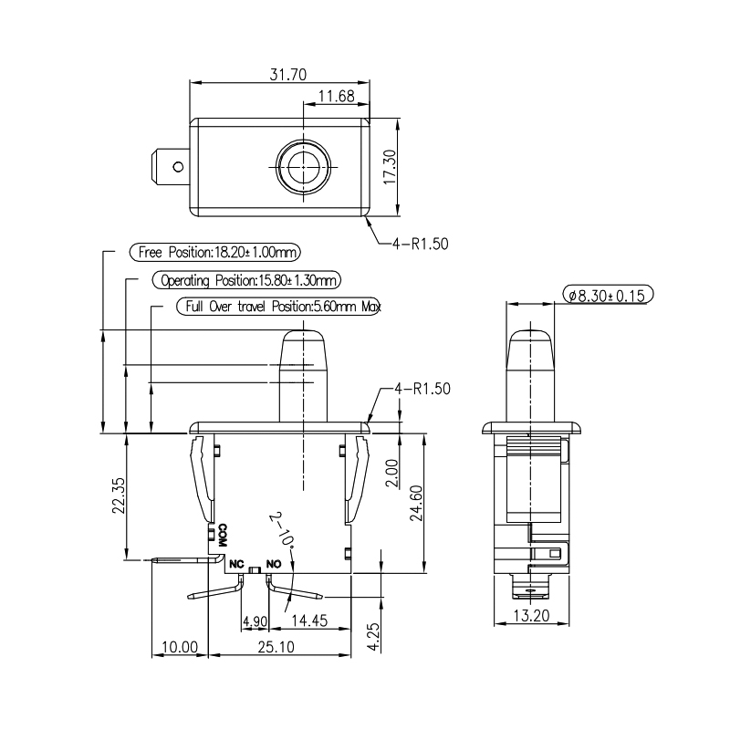Door Switch Dryer Washer 16GPA 125/250VAC SPDT 11 Door Switch Dryer Washer 16GPA 125250VAC SPDT (1)