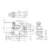 E42AM-BA13AG-01 micro limit switch with roller drawing