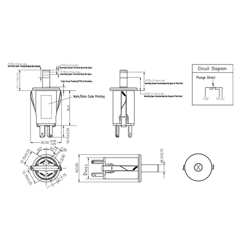 Range Oven Door Switch For GE 2 A 125/250VAC SPDT 10 Range Oven Door Switch For GE 2 A 125250VAC SPDT (1)