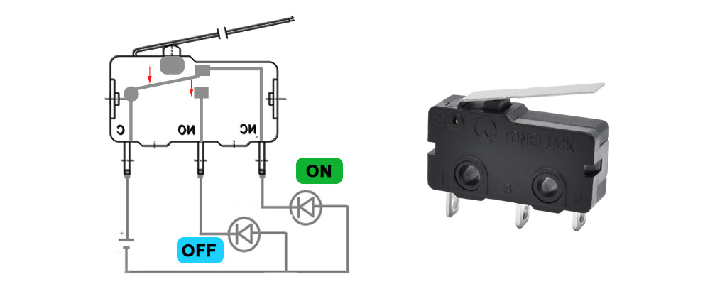 The step to wire a microswitch