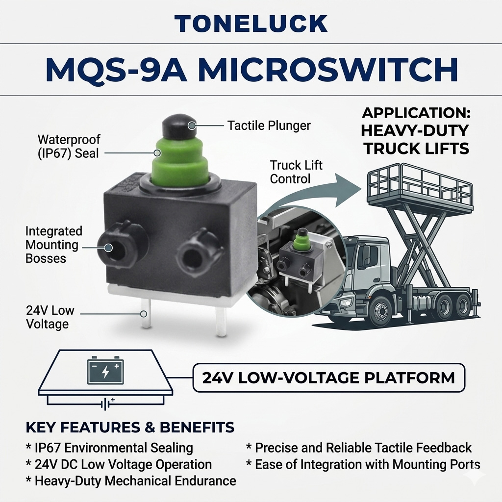 Reliability in Motion: Why the Toneluck MQS-9A Micro Switch is the Perfect Fit for Heavy-Duty Truck Lifts 3 MQS 9A Mini Micro Switch